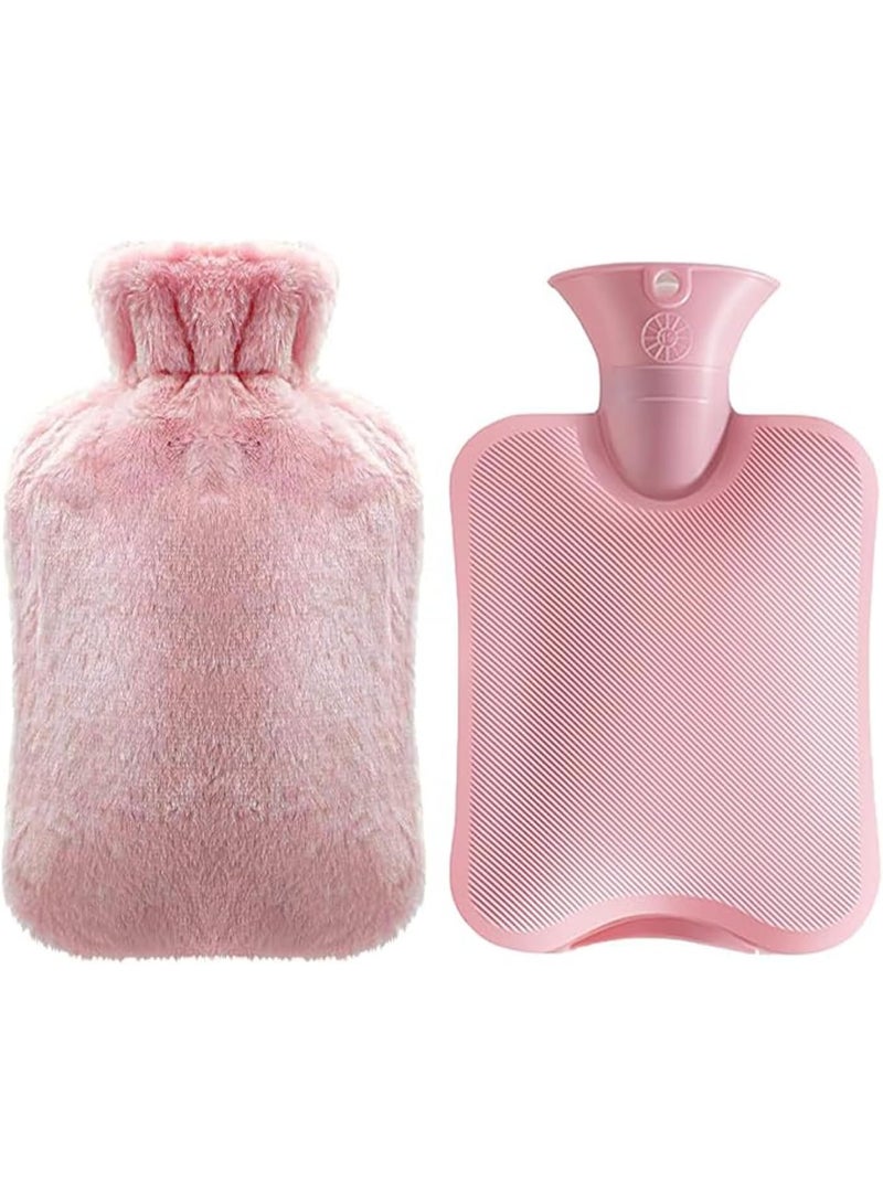 Premium Rubber Hot Water Bottle with Ultra-Soft Protective Cover for Pain Relief Menstrual Cramps and Body Warming - Image 1